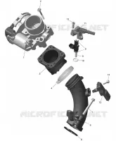 01- ROTAX - COLLECTEUR ADMISSION AIR ET CARTER DE PAPILLON - 2