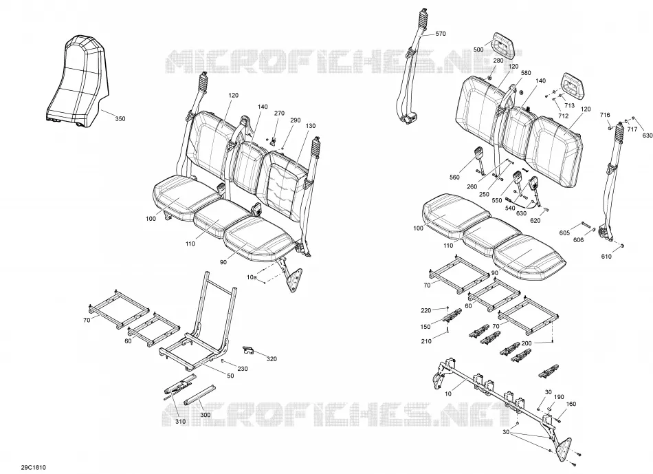 Montaje del cojín del asiento