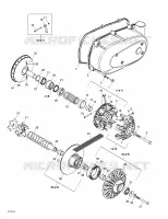 Polea de la correa y del motor