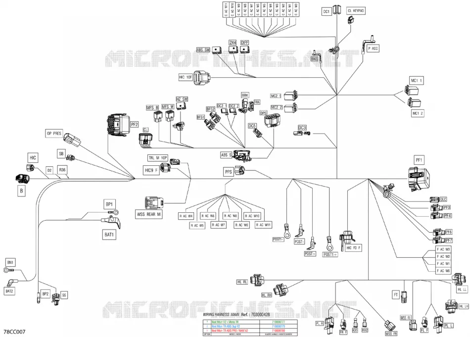 08- ARNÉS ELÉCTRICO - MAIN HARNESS - 710008777