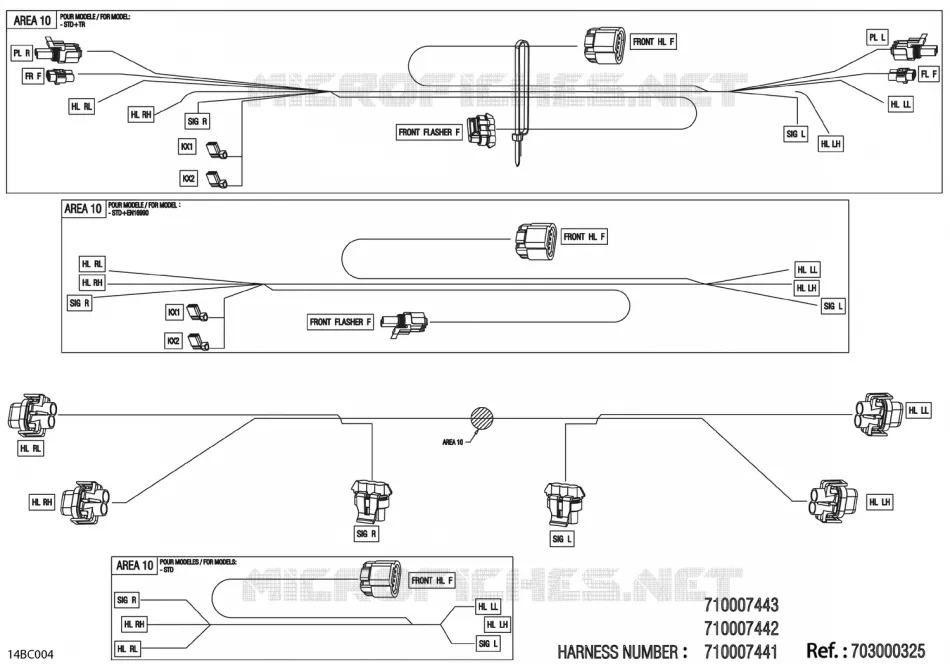 08- ARNÉS ELÉCTRICO - FRONT WIRING HARNESS - 710007442