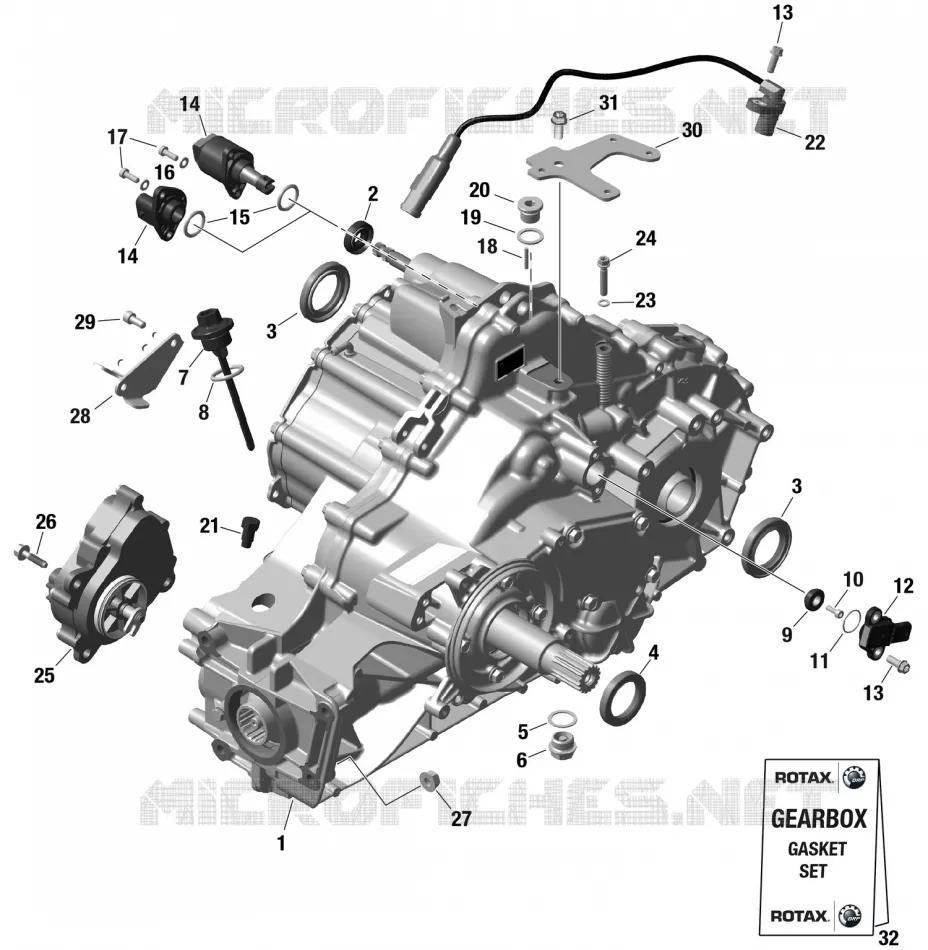 01- ROTAX - GEARBOX ASSY