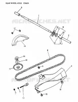 Eje de rueda trasera, cadena