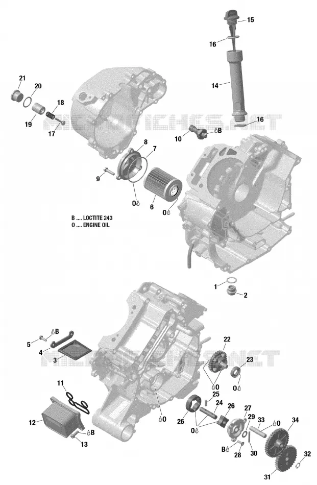 01- ROTAX - LUBRIFICATION DU MOTEUR