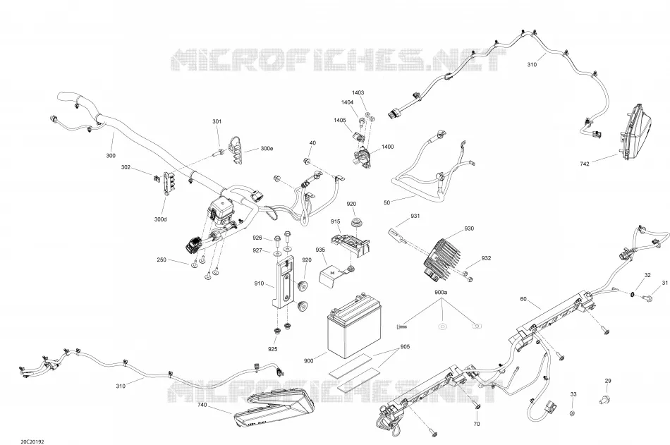 SISTEMA DE MAZO DE CABLES ELÉCTRICOS - Sección trasera