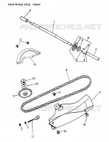 Eje de rueda trasera, cadena