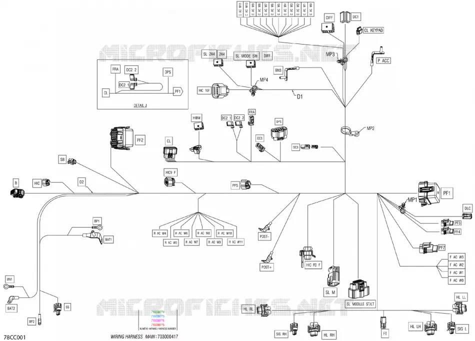 08- ARNÉS ELÉCTRICO - MAIN HARNESS - 710008773