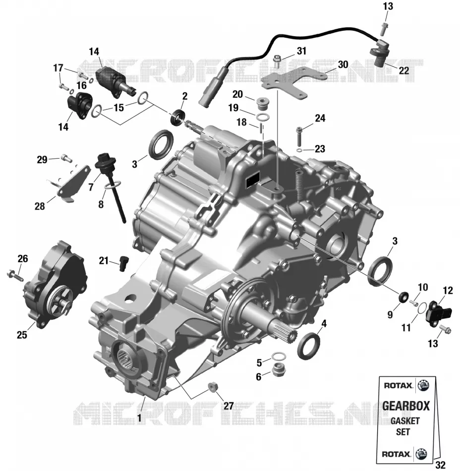 01- ROTAX - GEARBOX ASSY