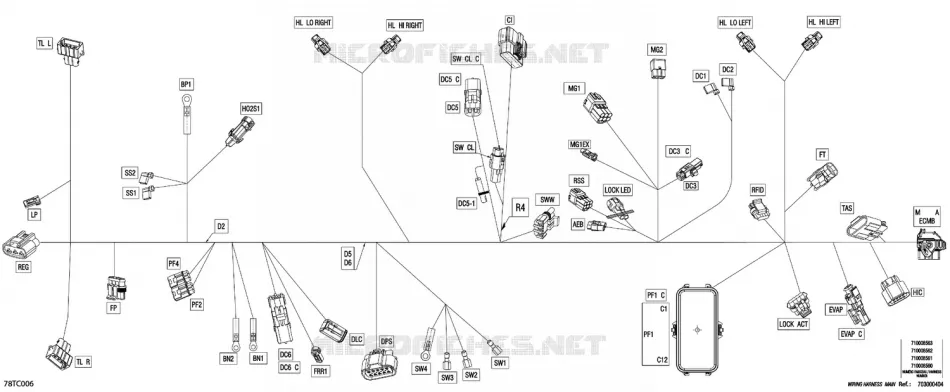 08- ARNÉS ELÉCTRICO - MAIN HARNESS - 710008563