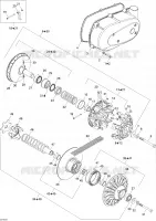 Polea y correa de transmisión del motor