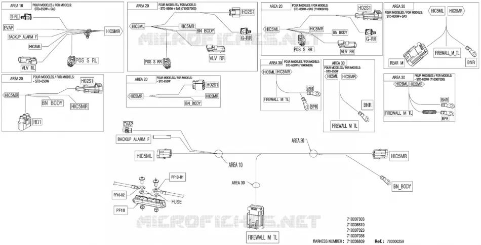 08- ARNÉS ELÉCTRICO - JUNCTION WIRING HARNESS - 710006810