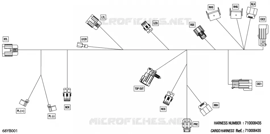 08- ARNÉS ELÉCTRICO - CARGO HARNESS - 710008435