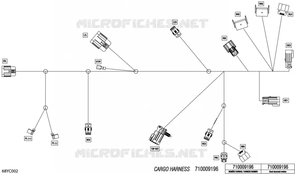08- ARNÉS ELÉCTRICO - CARGO HARNESS - 710009196