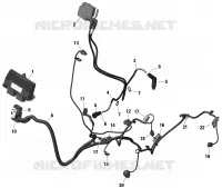 Eléctrico - Mazo de cables del motor y módulo electrónico
