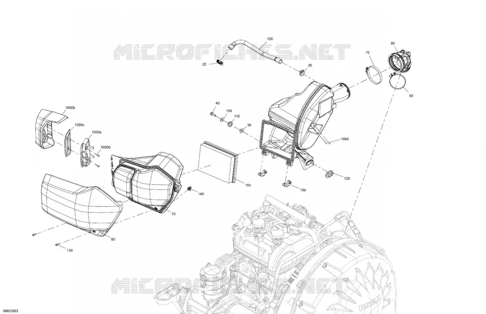 MOTOR: ADMISIÓN DE AIRE IZQUIERDA