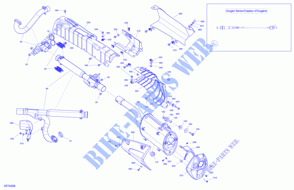 Motor   Escape para Can-Am OUTLANDER 650 T 2021