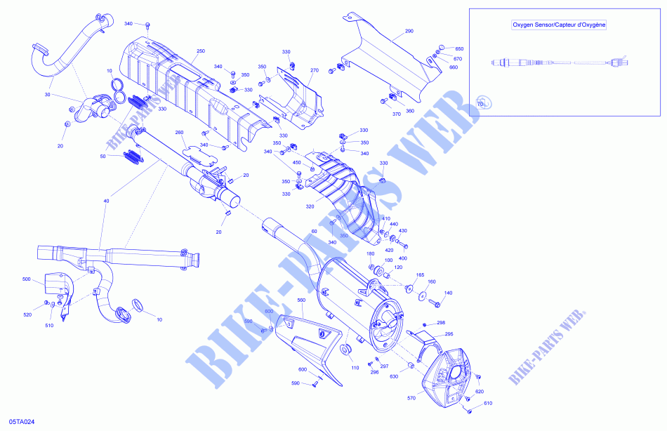 Motor   Escape para Can-Am OUTLANDER X MR 650 2021
