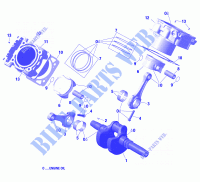 Cigüeñal, pistón y cilindro para Can-Am OUTLANDER 6X6 1000 T 2020
