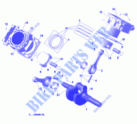 Cigüeñal, pistón y cilindro para Can-Am RENEGADE 1000 T3 2019