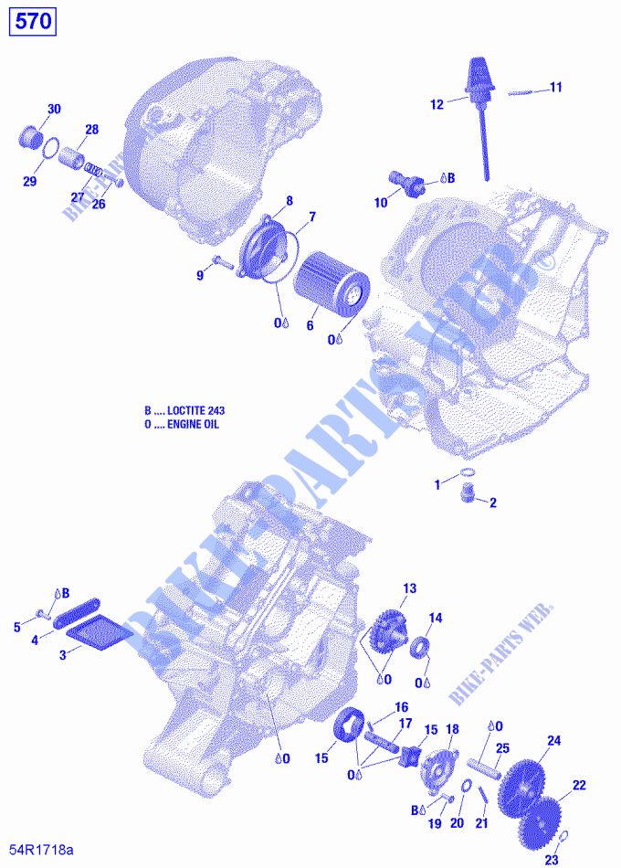 Lubricación del motor para Can-Am OUTLANDER 570 2019