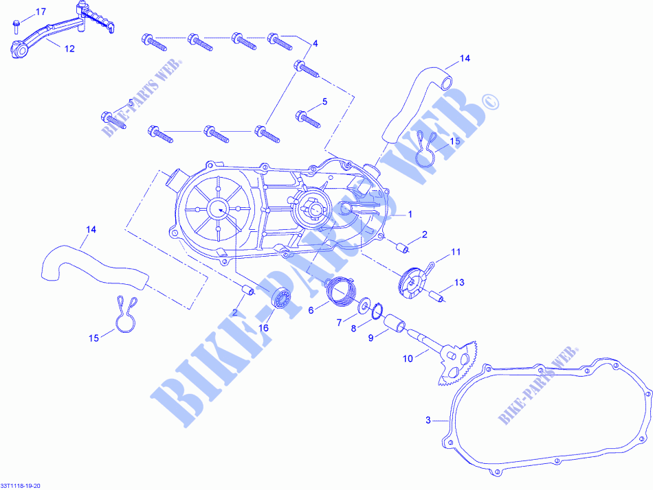 Cubierta CVT y arranque a patada para Can-Am MINI DS 70 2015