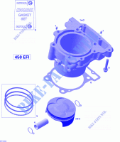 Cilindro y pistón para Can-Am DS 450 2015