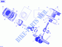 Cigüeñal, pistón y cilindro para Can-Am OUTLANDER MAX 800R 2015
