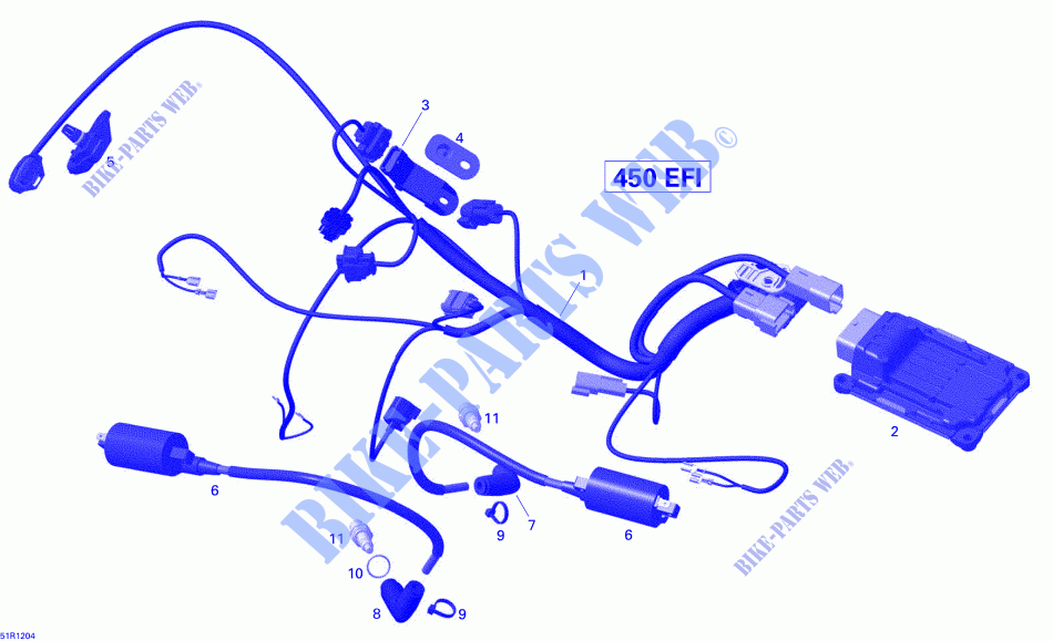 INSTALACION ELECTRICA del motor para Can-Am DS 450 2014