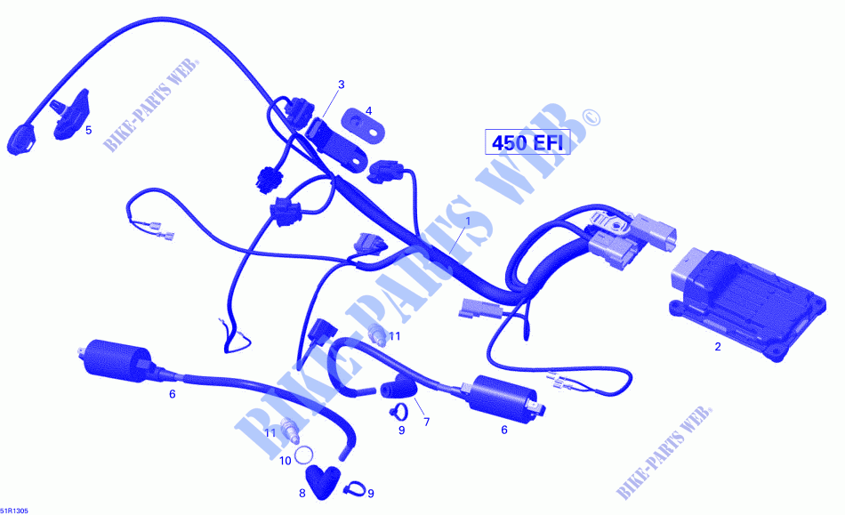 INSTALACION ELECTRICA del motor para Can-Am DS X MX 450 2013