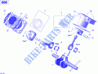 Cigüeñal, pistón y cilindro para Can-Am OUTLANDER 800R 2013