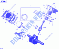 Cigüeñal, pistón y cilindro para Can-Am RENEGADE 1000 2013