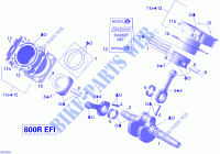 Cigüeñal, pistón y cilindro para Can-Am OUTLANDER MAX LIMITED 800R 2010