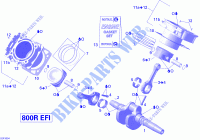 Cigüeñal, pistón y cilindro para Can-Am RENGADE X XC 800R 2010