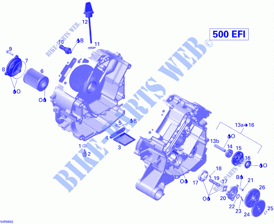 Lubricación del motor para Can-Am OUTLANDER XT 500 2009