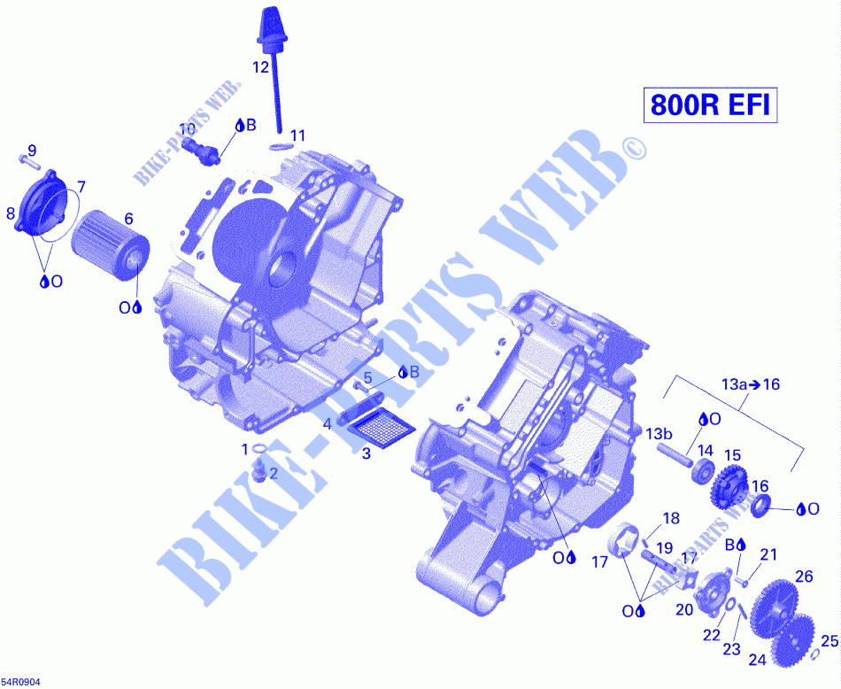 Lubricación del motor para Can-Am OUTLANDER MAX LIMITED 800R 2009