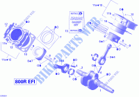 Cigüeñal, pistón y cilindro para Can-Am RENEGADE 800R 2009
