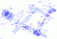 Cigüeñal, pistón y cilindro para Can-Am OUTLANDER XT 800 2007