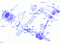 Cigüeñal, pistón y cilindro para Can-Am OUTLANDER XT 500 2007