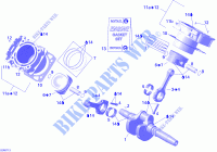 Cigüeñal, pistón y cilindro para Can-Am RENEGADE 800 2007