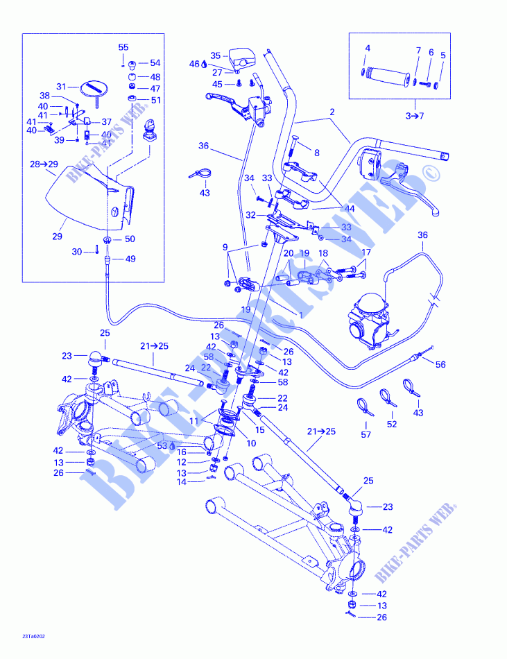 Sistema de dirección para Can-Am TRAXTER XL 7458 2002