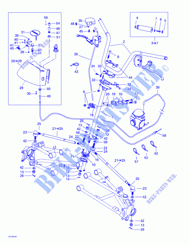 Sistema de dirección para Can-Am TRAXTER XL 7477 2002