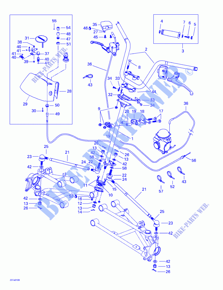 Sistema de dirección para Can-Am TRAXTER XL 7448 2001