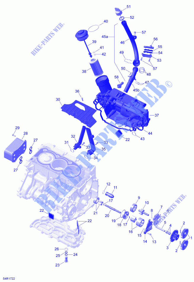 Lubricación del motor para Can-Am SPYDER RT LIMITED DARK EDITION (BUILT AFTER 09/2020) 2021