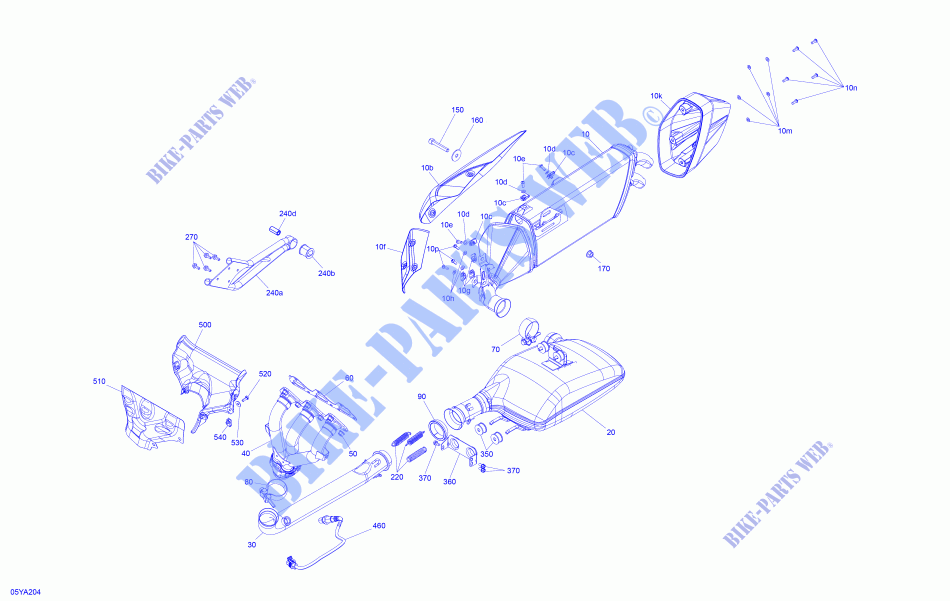 Motor   Escape para Can-Am SPYDER F3 LIMITED DARK EDITION (BUILT AFTER 09/2020) 2021