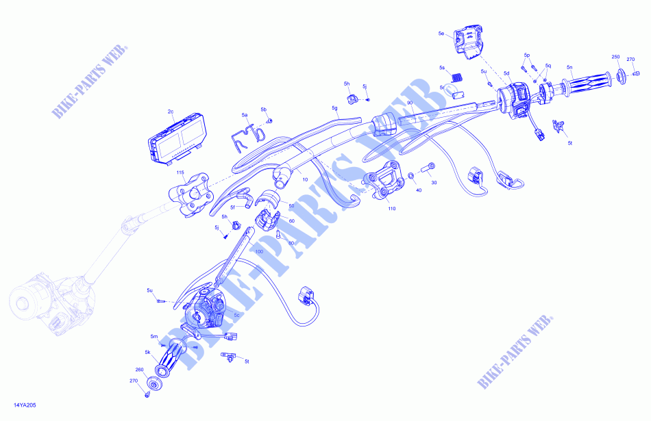 Mecánico   Manillar para Can-Am SPYDER F3 LIMITED CHROME EDITION (BUILT AFTER 09/2020) 2021