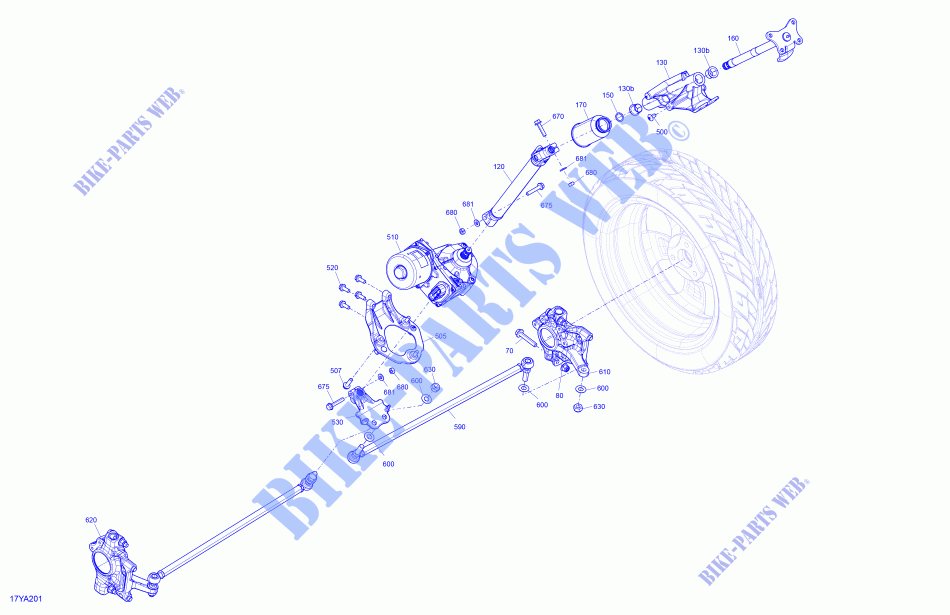 TIJA DIRECCION para Can-Am SPYDER F3 LIMITED DARK EDITION (BUILT AFTER 09/2020) 2021