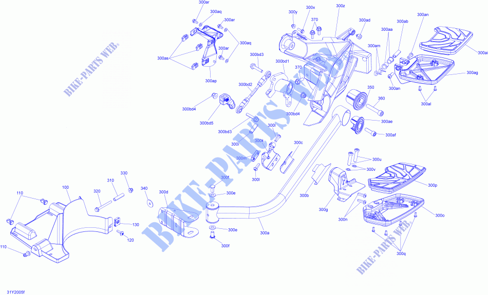 CARROCERÍA ACCESORIOS reposapiés izquierdo para Can-Am SPYDER F3 LIMITED SE6 (BUILT BEFORE 09/2020) 2021