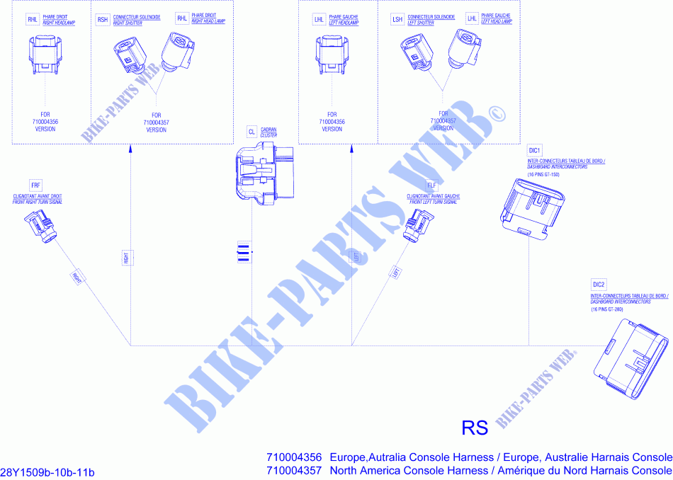 Consola de INSTALACION ELECTRICA para Can-Am SPYDER RS SE5 2015