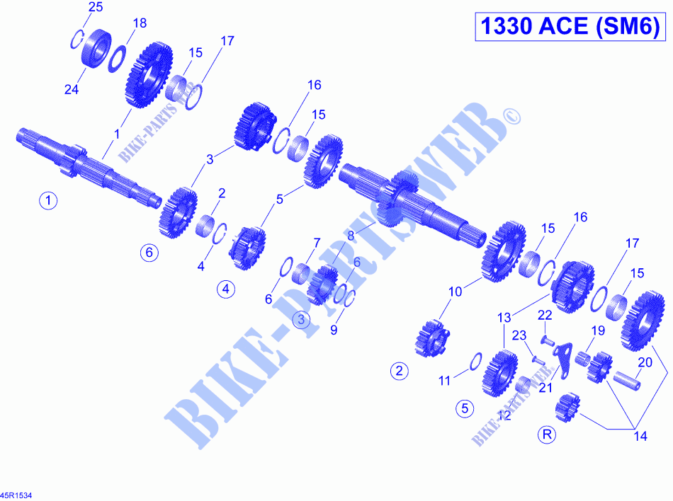 Caja de cambios para Can-Am SPYDER RT SM6 2015