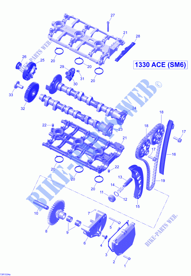 Tren de válvulas para Can-Am SPYDER RT-S SM6 2015